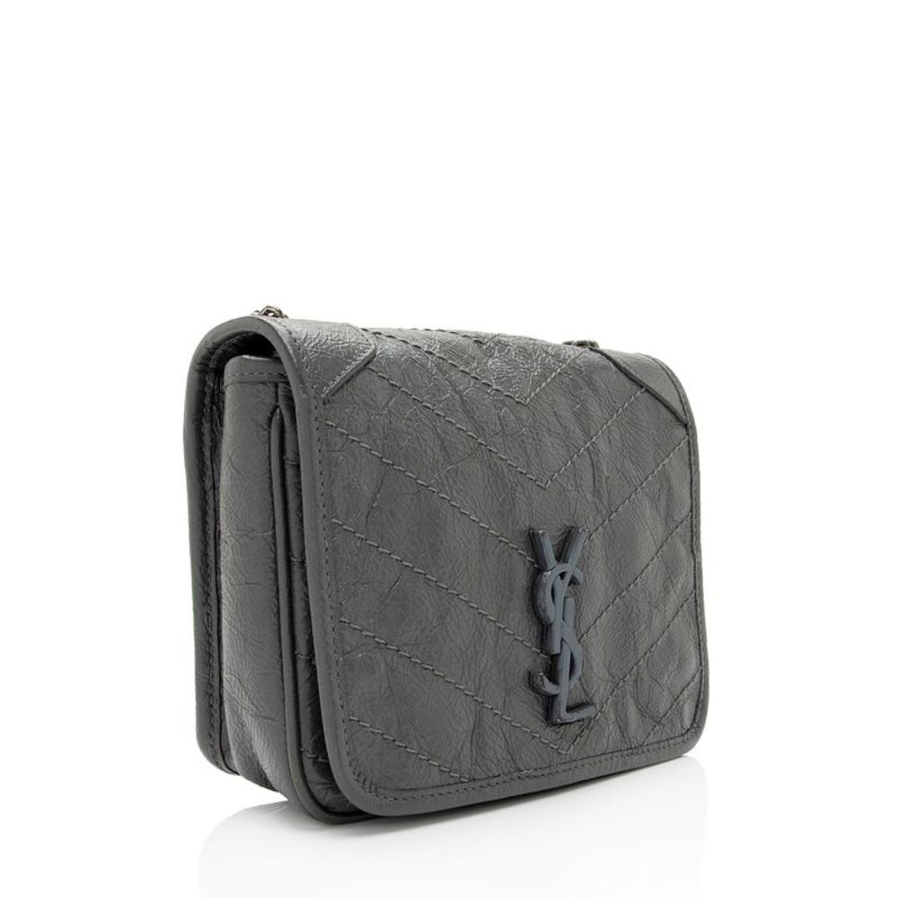 Saint Laurent Crinkled Calfskin Monogram Niki Chain Wallet - Picture 2 of 15
